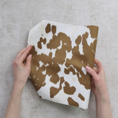 Cow Cream Bronze Faux Fur