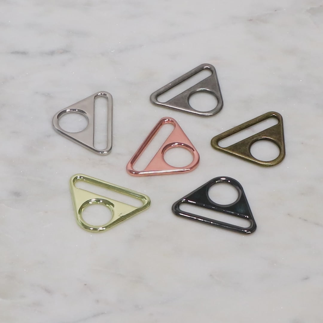 Two 1 1/2" Triangle Rings