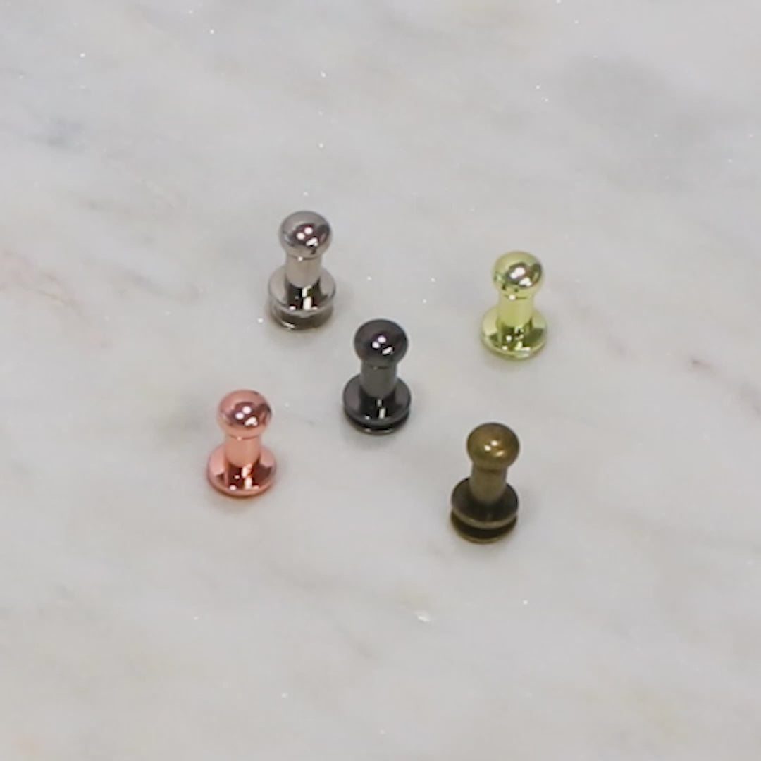 Four Tall 12mm Stud Buttons