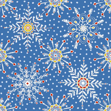 Splash Fabric - Laminated Cotton 1 Yard - Snowflake