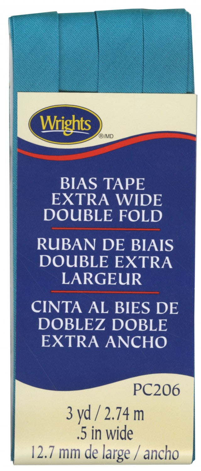 Wrights Extra Wide Double Fold Bias Tape Mediterranean