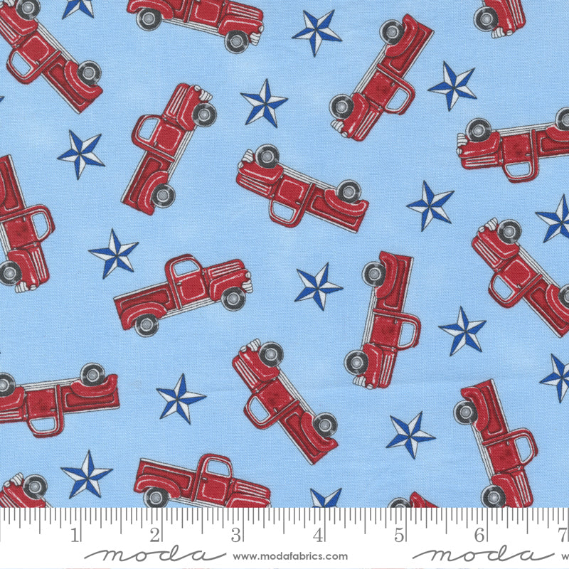 Moda - All American Red Trucks 1 Yard Cut