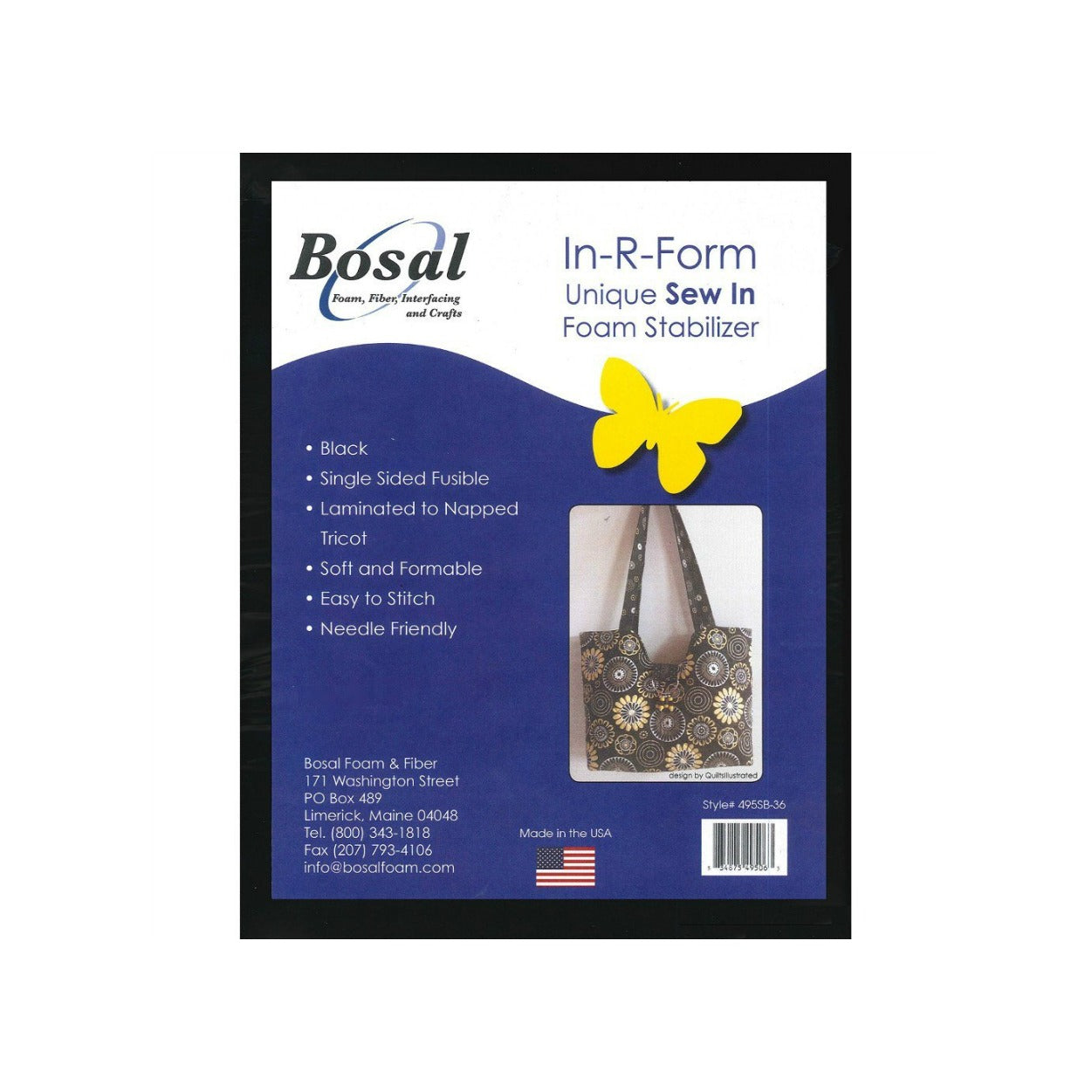 Bosal In-R-Form Sew-In 18" by 58" Black