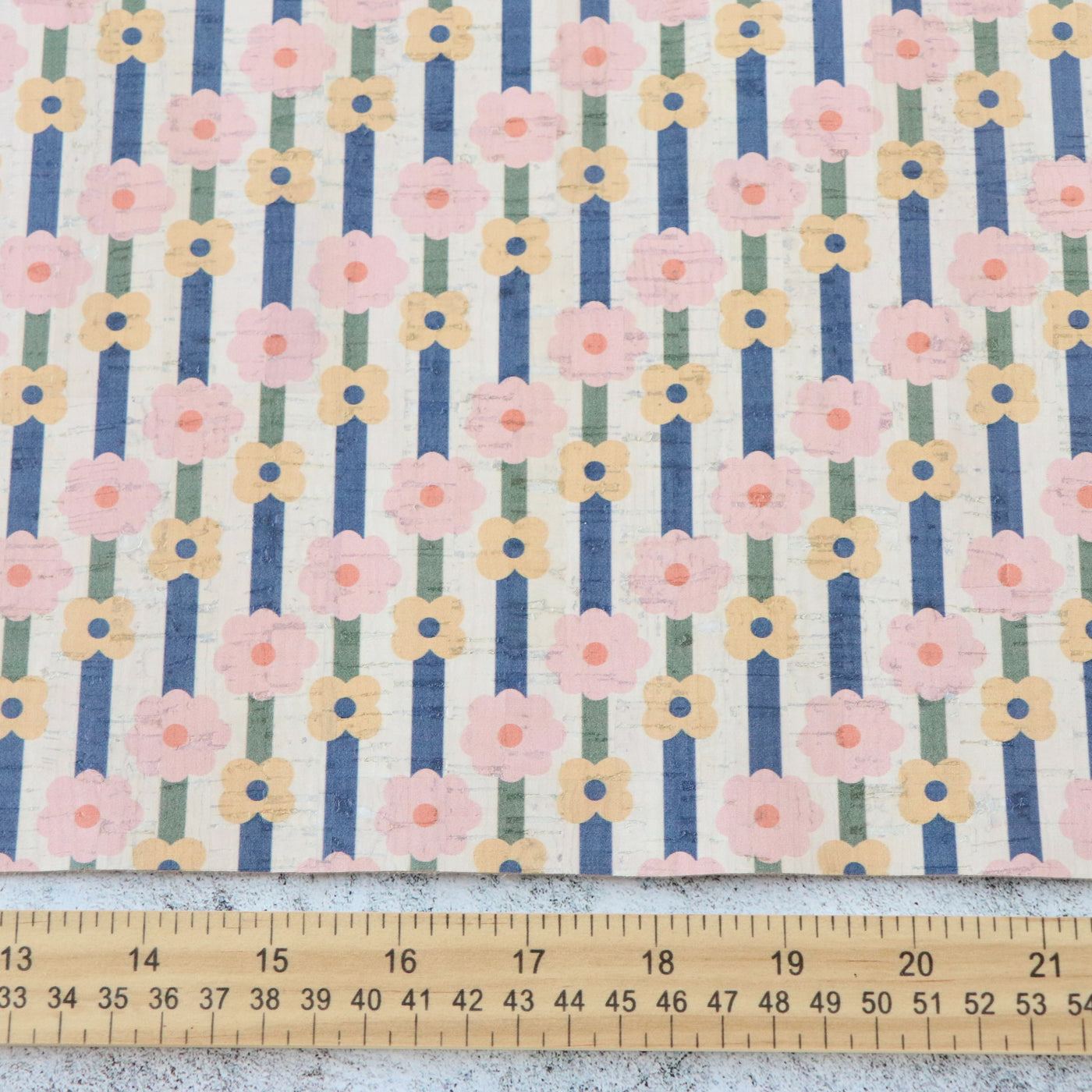 Daisy Chain Cork Fabric