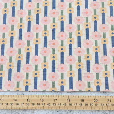 Daisy Chain Cork Fabric