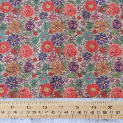 Flower Power Cork Fabric