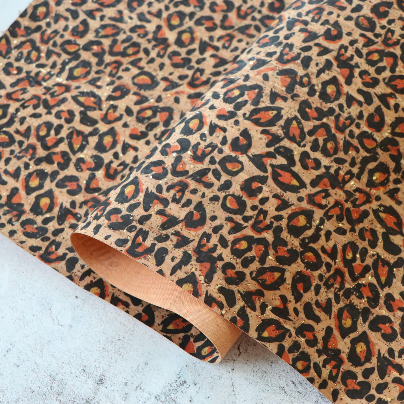 Lite Leopard Cork Fabric