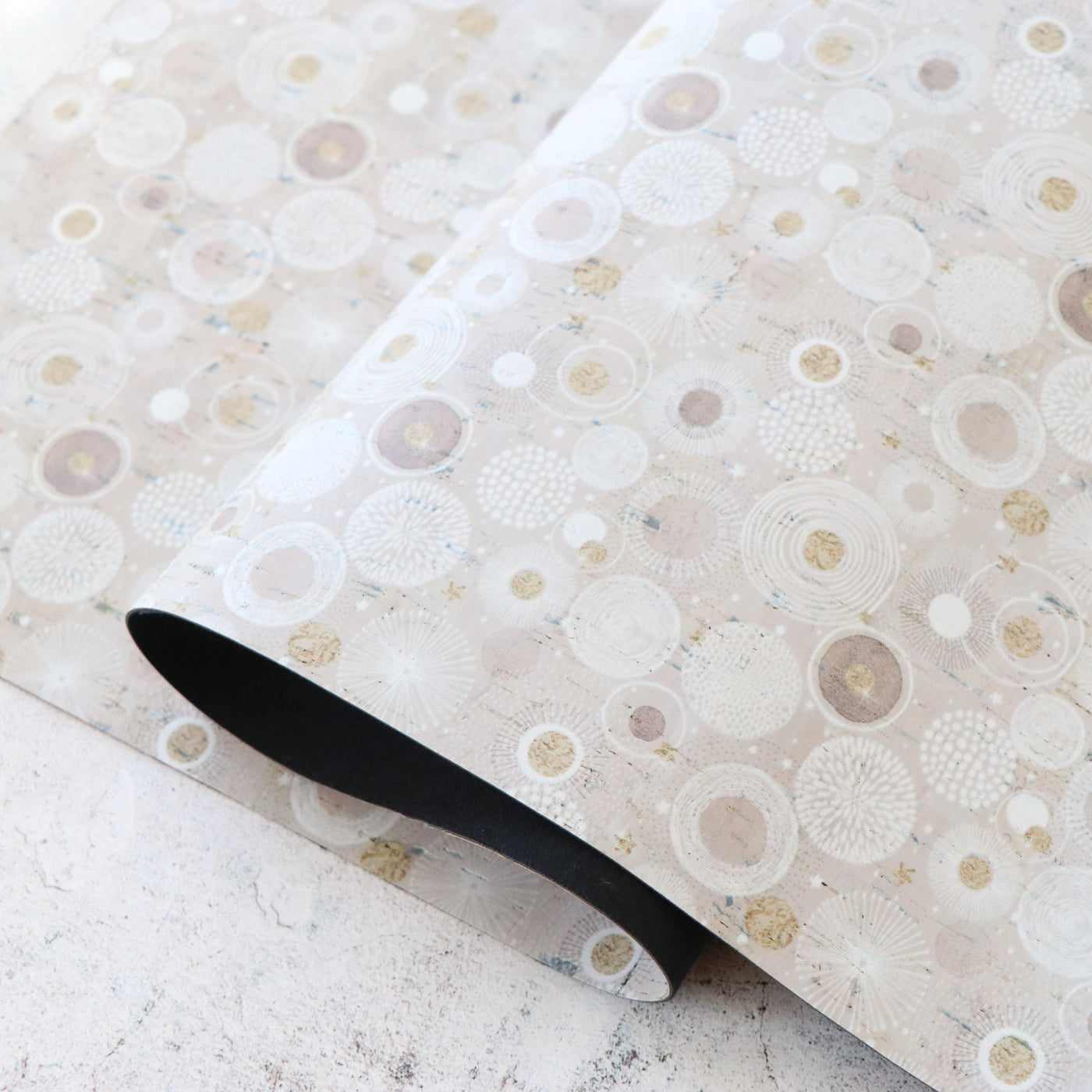 Mod Circles Cork Fabric