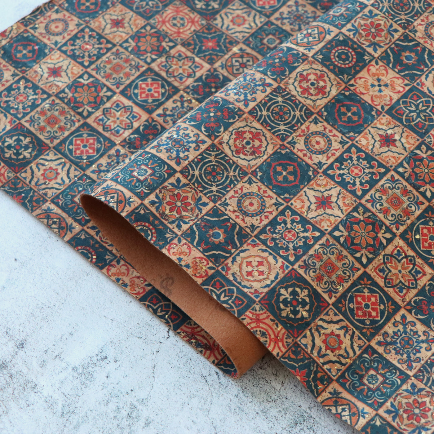 Limited Edition: Gold Flecked Moroccan Mosaic Cork Fabric