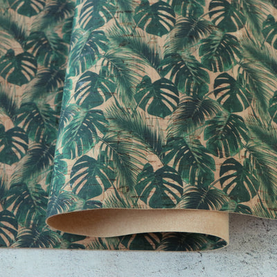 Palm Leaves Cork Fabric