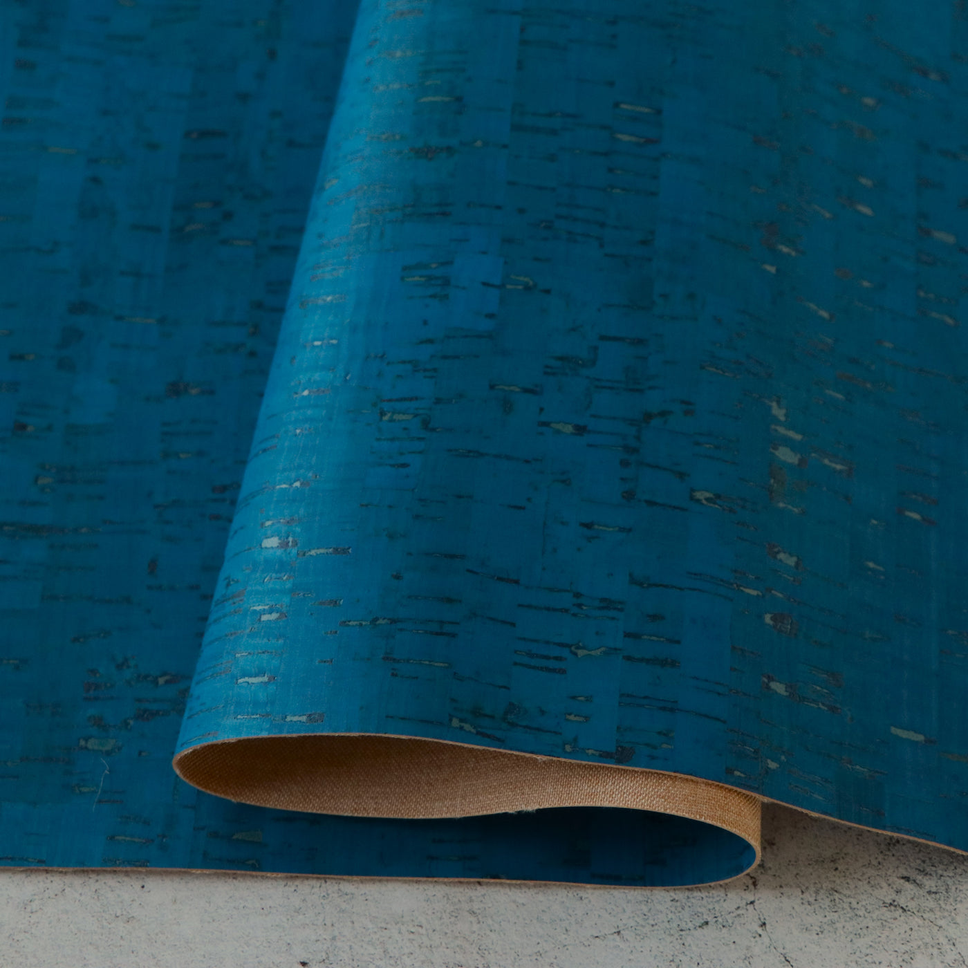 Rustic Sapphire Cork Fabric