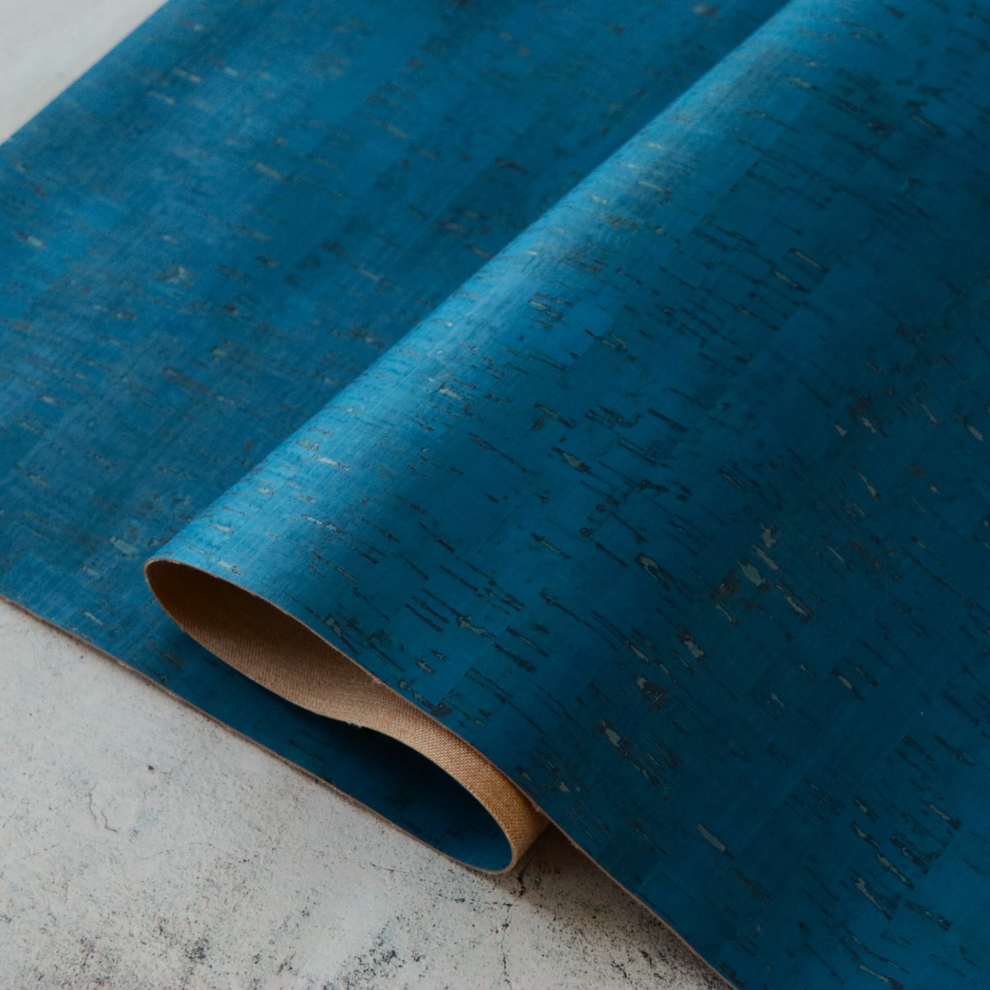 Rustic Sapphire Cork Fabric