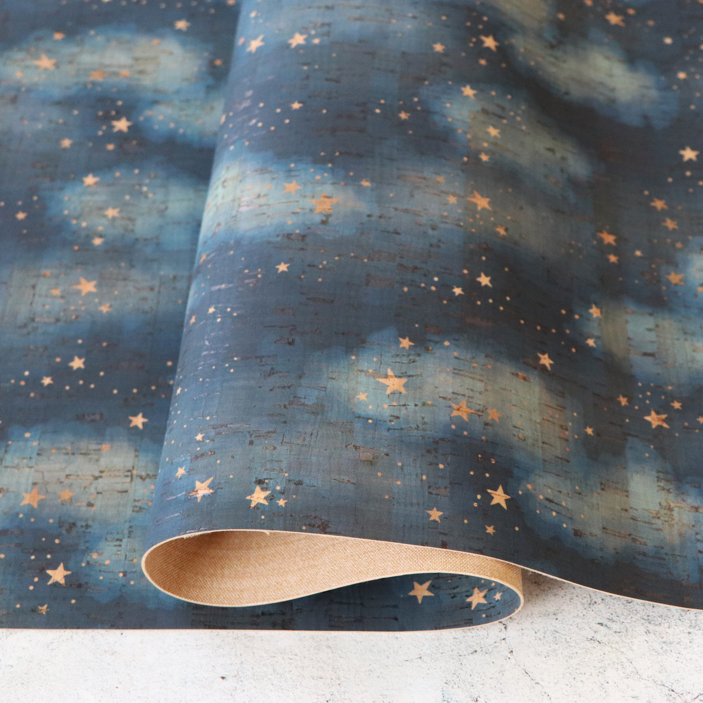 Starry Night Cork Fabric