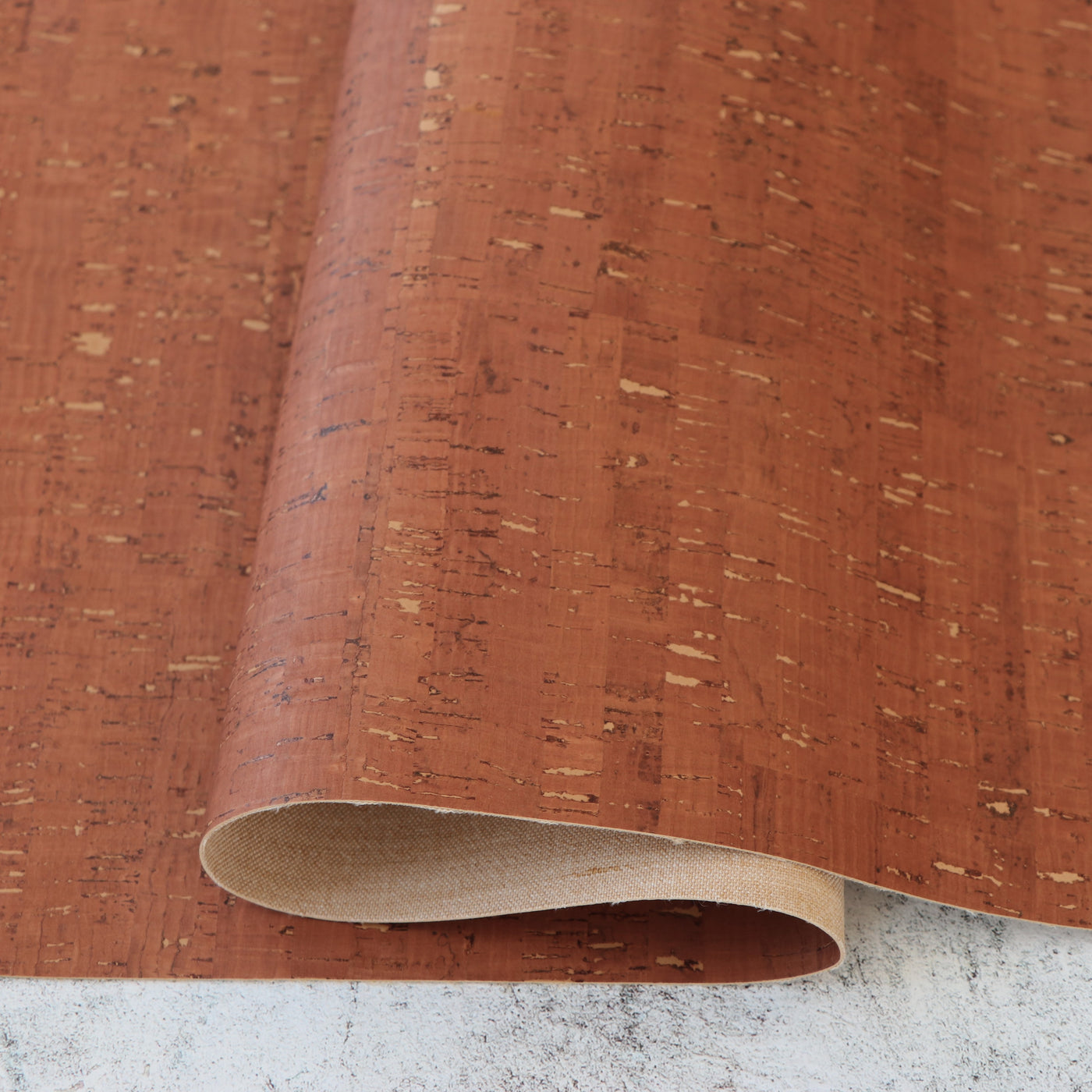 Sallie Tomato 1/2 Yard Cut: Pro Natural Cork Fabric