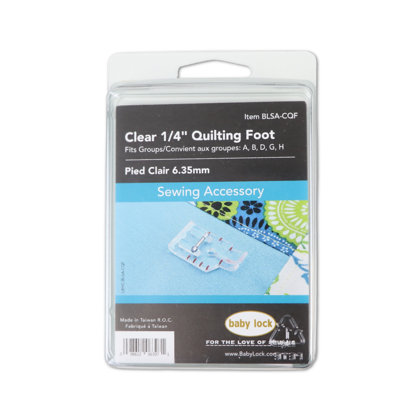 Baby Lock: Clear 1/4" Quilting Foot