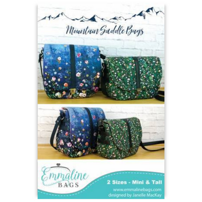 The Mountain Saddle Bag Printed Pattern by Emmaline