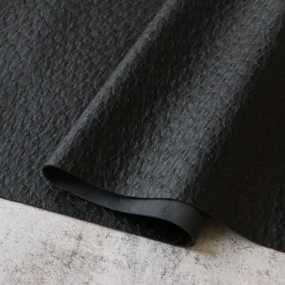Black Ostrich Faux Leather