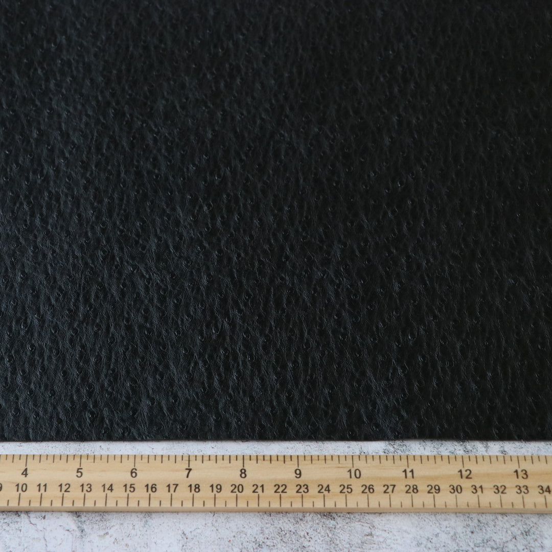 Black Ostrich Faux Leather – Sallie Tomato