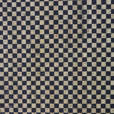 Packaged 1/2 Yard Cut: Checkerboard Cork Fabric