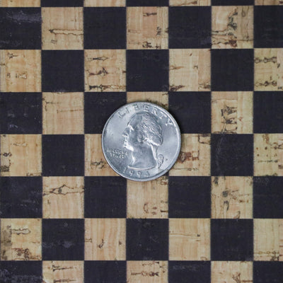 Packaged 1/2 Yard Cut: Checkerboard Cork Fabric