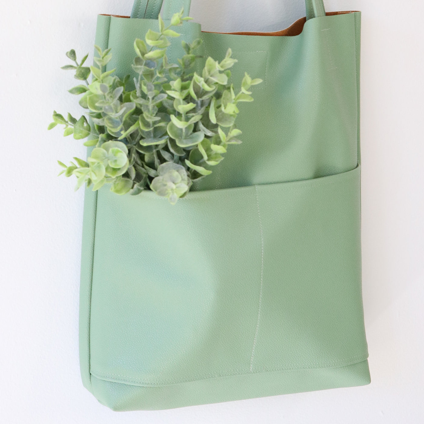 Packaged 1/2 Yard Cut: Eucalyptus Pebble Faux Leather