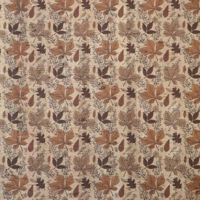 Packaged 1/2 Yard Cut: Autumn Leaves Cork Fabric
