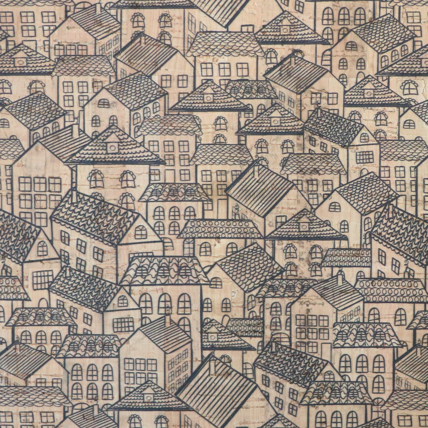 Packaged 1/2 Yard Cut: Neighborhood Cork Fabric