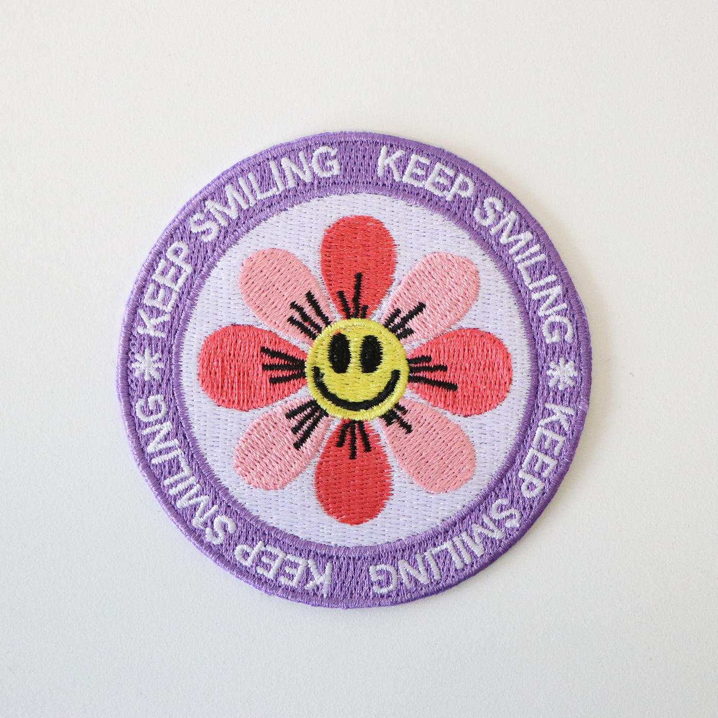 Embroidered Patch - Keep Smiling