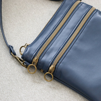 Navy Lite Faux Leather