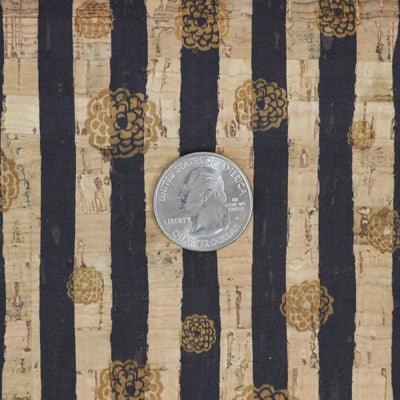 FLAWED Chic Stripe Cork Fabric - 12 Inch Cut