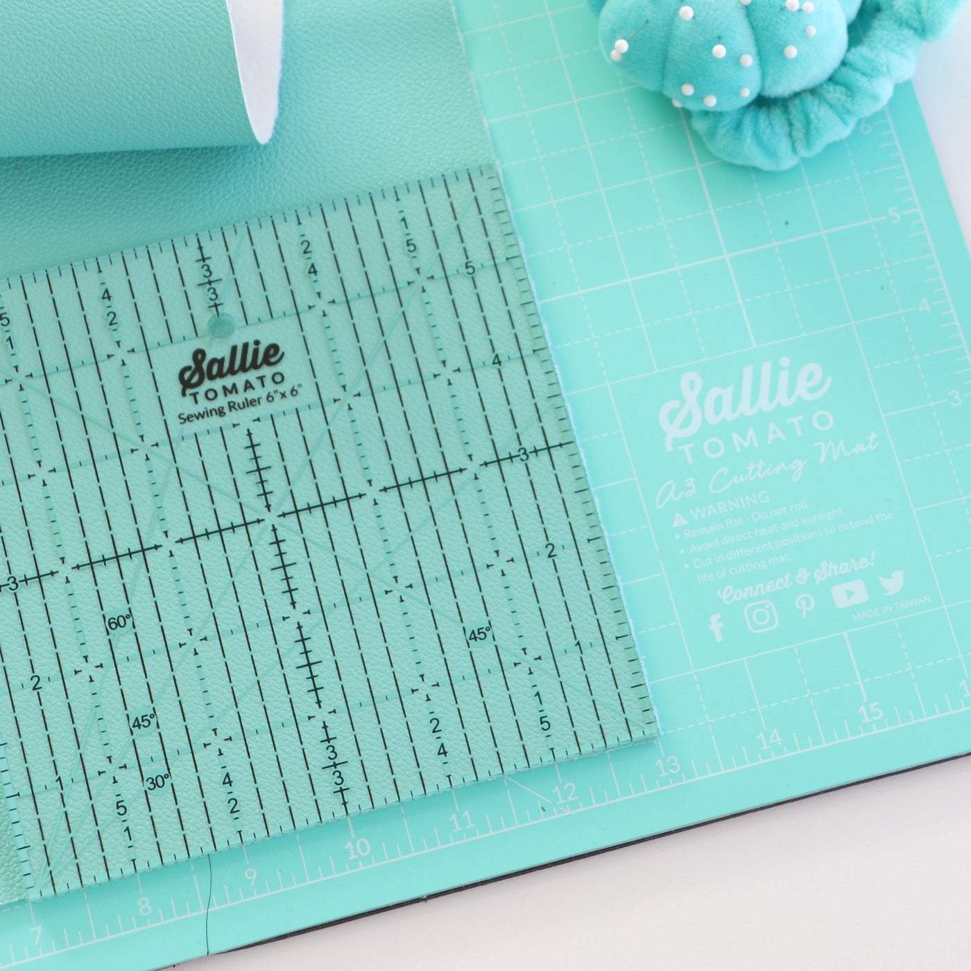 Sallie Tomato 6" x 6" Sewing & Quilting Ruler