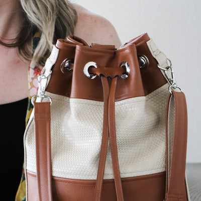 Nickel Grommets featured on the Magnolia bag.