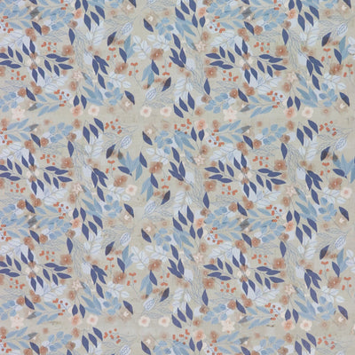 Packaged 1/2 Yard Cut: Floral Frost Cork Fabric