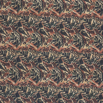 Packaged 1/2 Yard Cut: Wild Palms Cork Fabric