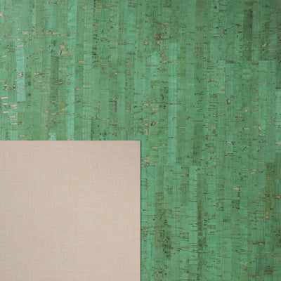 Packaged 1/2 Yard Cut: Rustic Jade Cork Fabric