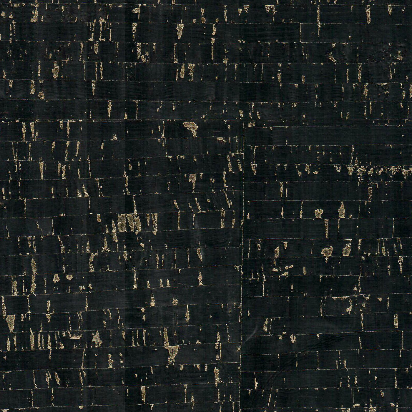 Corte empaquetado de 1/2 yarda: tela de corcho moteada de oro negro natural rústico
