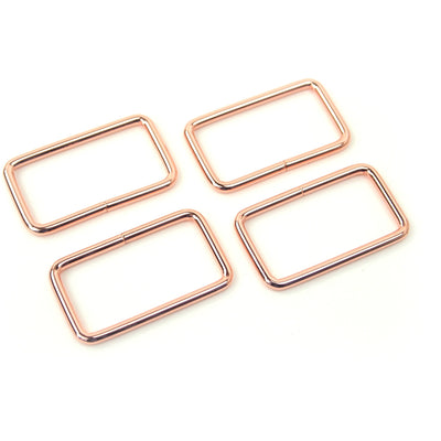 Rose Gold 1 1/2" Rectangle Rings
