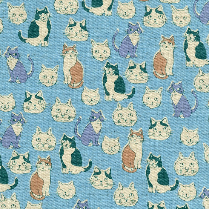 Robert Kaufman - Cotton Flax Prints - Cats