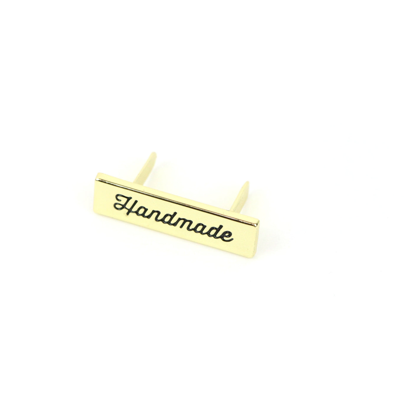 10 Handmade Label Metal Tags 25mm (1) Bronze Connector Handmade Crafts  Label