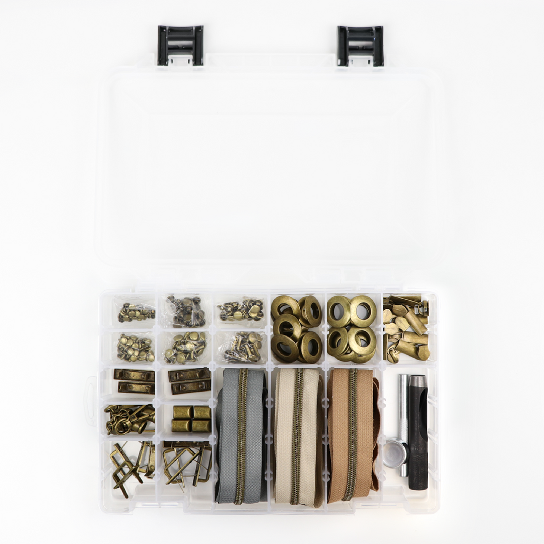 Next Level Box Bundle of Hardware & Zippers – Sallie Tomato Next Level Box Bundle of Hardware & Zippers – Sallie Tomato
