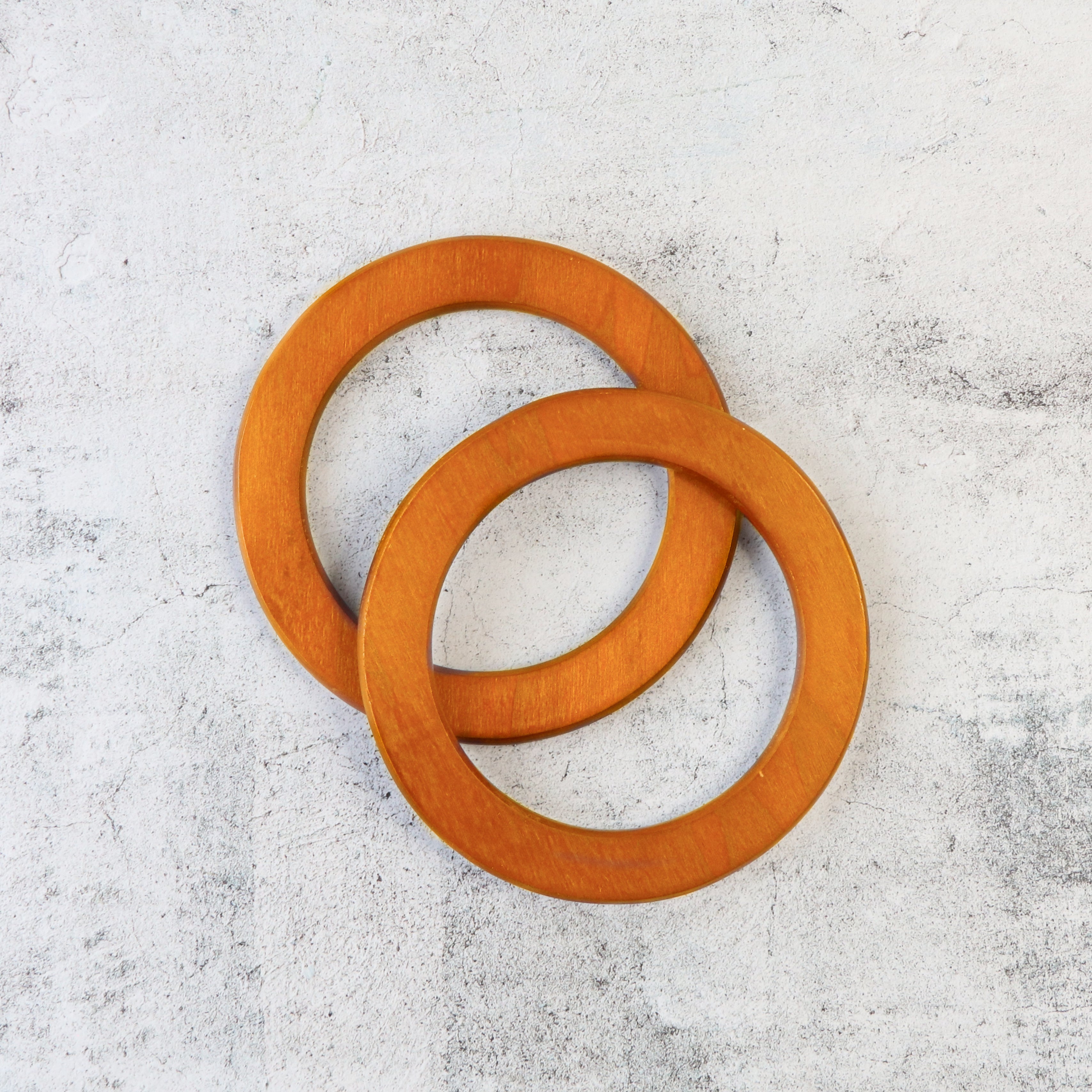 Two wooden circle handles sallie tomato