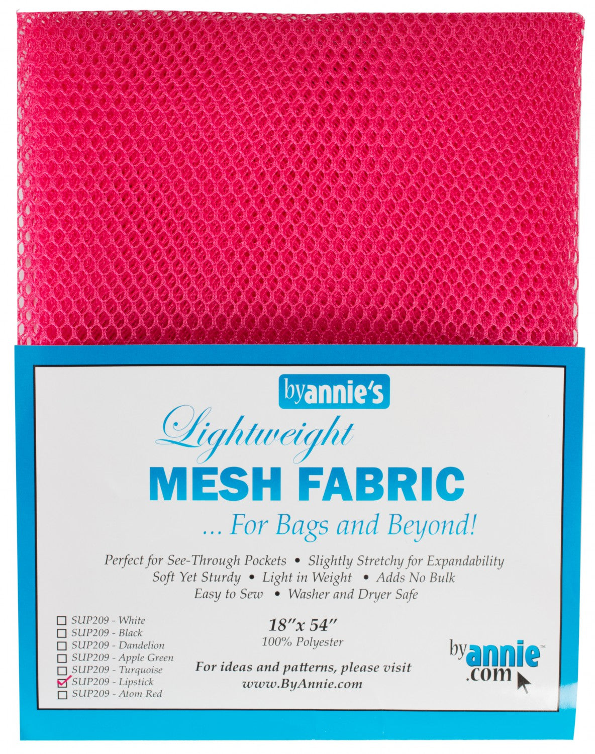 ByAnnie's Mesh Fabric 18" x 54" Lipstick