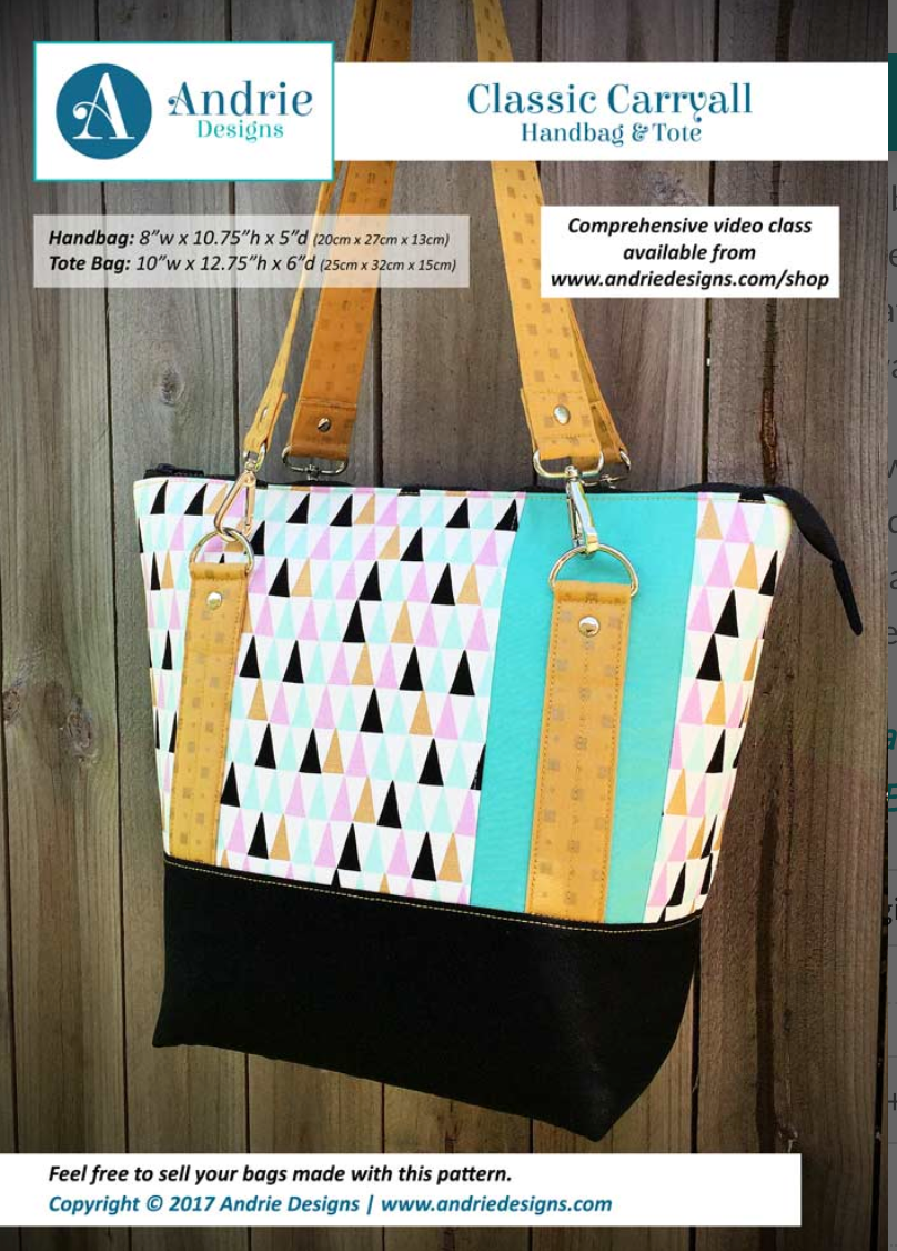 Classic Carryall Handbag & Tote by Andrie Designs