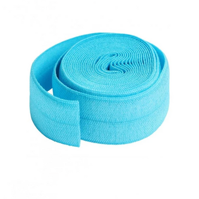 byannie's 3/4" Fold-Over Elastic 2 Yard Package Parrot Blue